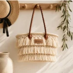 Azradom Handcrafted Fringe Tote Bag